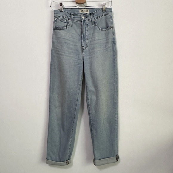 Madewell The Perfect Vintage Jean 25 Light Wash Zip Fly High Rise Blue Trendy - Picture 1 of 9